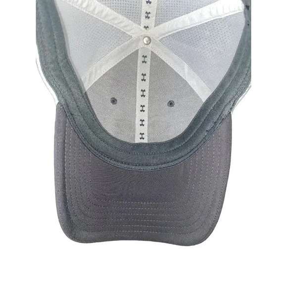 Under Armour Men's UA Golf Hat Mesh Dark Gray, White, M/L Puff Embroidered Logo - Picture 5 of 12